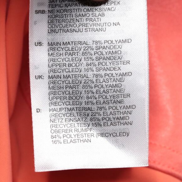 ADIDAS x Stella McCartney 3/4 Running Performance Leggings Hot Coral Sz XS - Picture 10 of 10